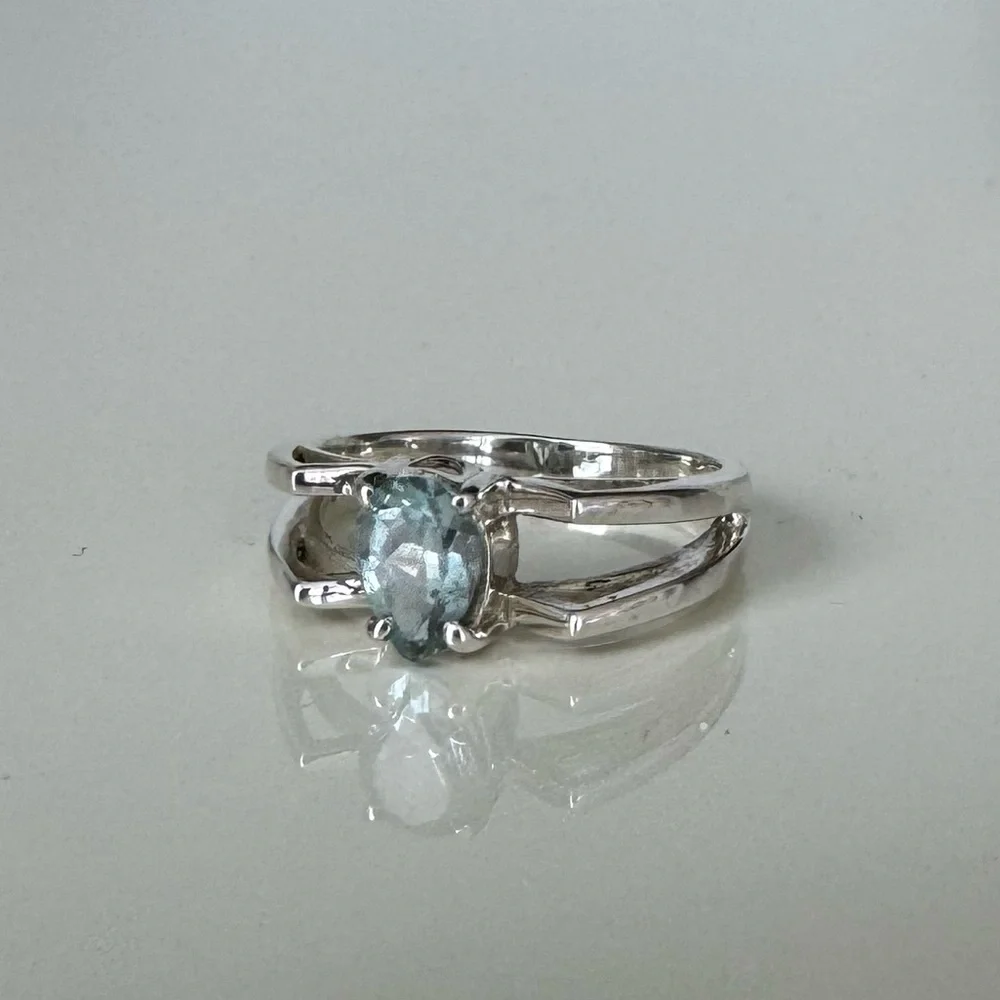 NWOT Sundance Winter Walk Ring, Sky Blue Topaz, Sterling Silver
